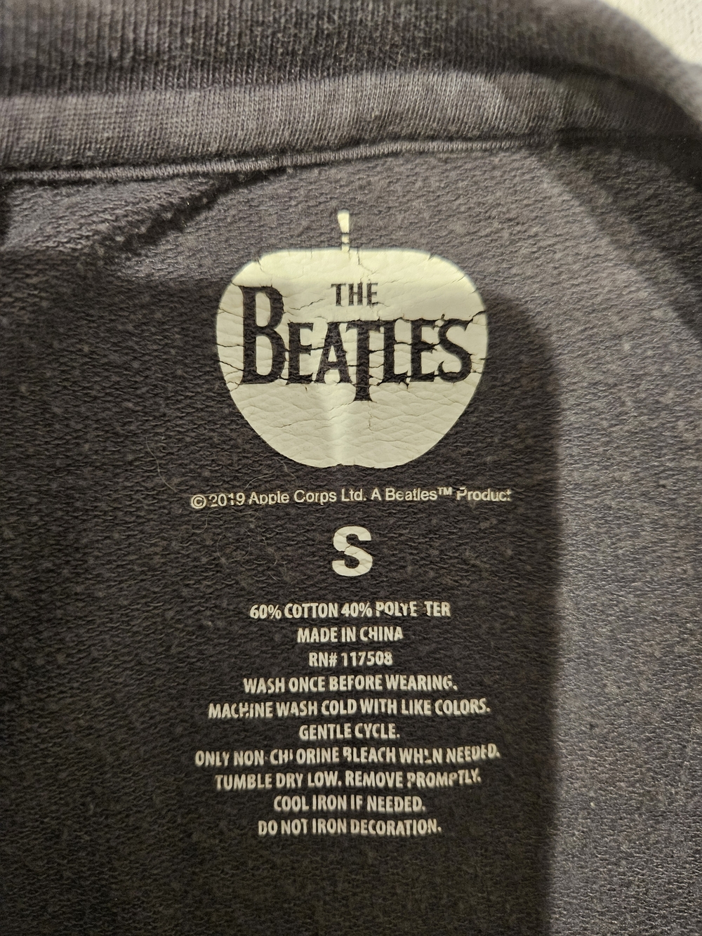 The Beatles Abbey Road Cropped Crewneck Sweatshirt - Charcoal Small - Picture 6 of 6